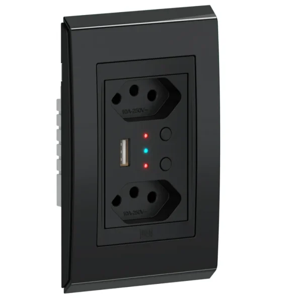 Tomada dupla USB WI-FI- Embutir